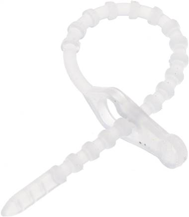 Lösbarer Kabelbinder, 140mm, 1 Befestigungsauge, natur
