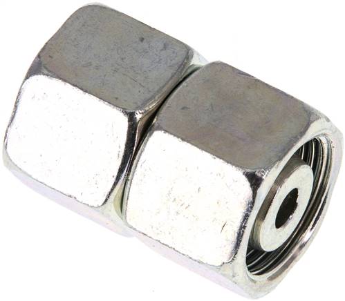 Gerader Verbinder 12 S-12 S, Stahl verzinkt, mit Dichtkegel und O-Ring