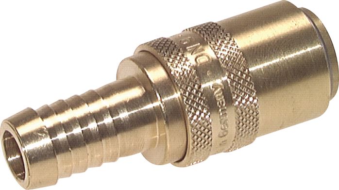 Temperier-Schnellkupplung (Winkel 45°) 13mm Zapfen, 13 (1/2")mm Schlauch, für Stecker beidseitig absperrend