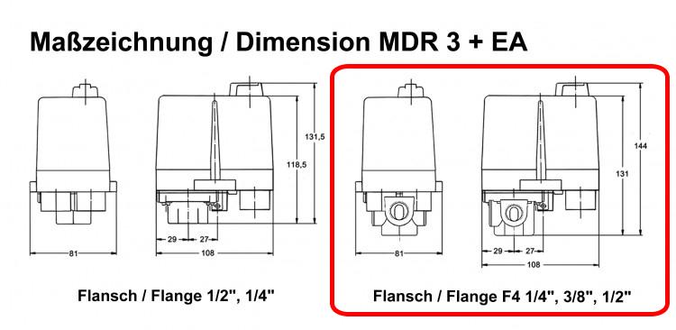 Condor Druckschalter Typ MDR 3/16 EV 3S R 3/10 Anschluss F4 G1/2 103050