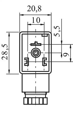 Magnetspule 230 V AC, Bauform M, Steckergröße 1B