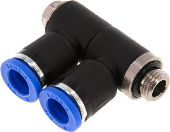 Steck-Mehrfachverteiler, 2-fach G 1/8"-8mm, IQS-Standard