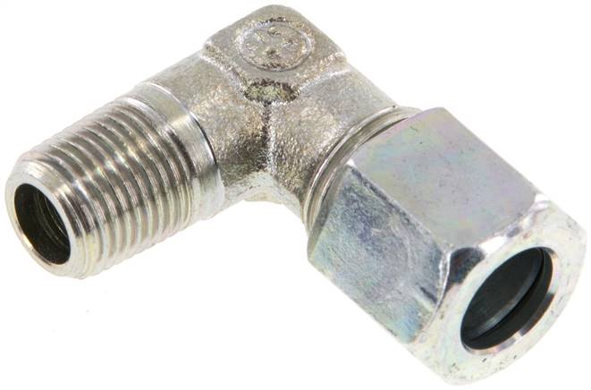 Winkel-Schneidringverschraub. R 1/8"-8 LL (M12x1), Stahl verzinkt