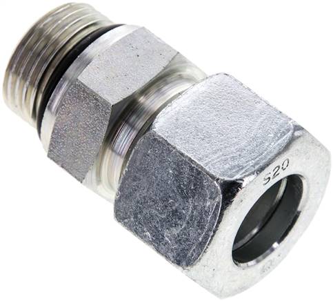 Gerade Schneidringverschr. UN 1-1/16"-12-20 S (M30x2), Stahl verzinkt