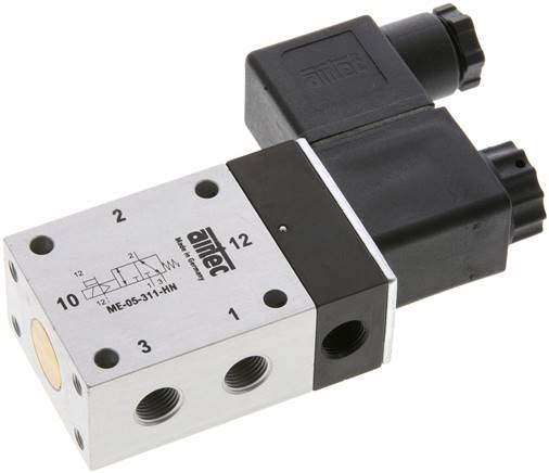 3/2-Wege Magnetventil mit Fremdluftanschluss, G 1/8" 115V, 0 bis 10 bar