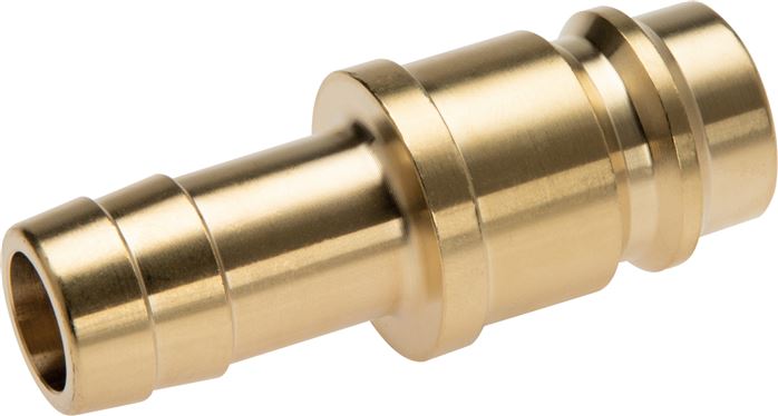Kupplungsstecker (NW19) 25 (1")mm Schlauch, Messing, beidseitig absperrend