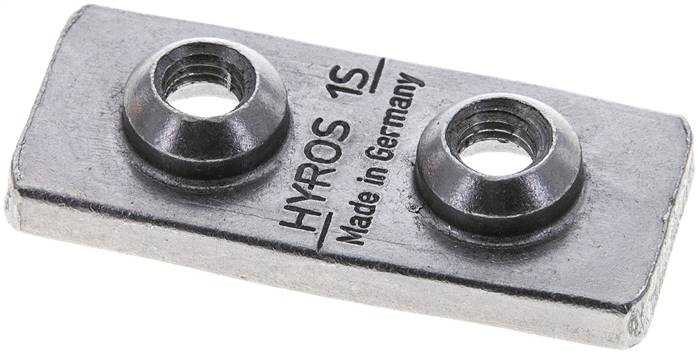 Anschweißplatte, Stahl blank, Baugröße 1, schwere Baureihe