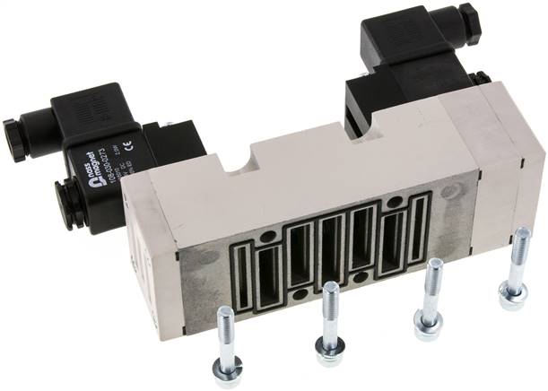 ISO-Ventil (Größe 2), 5/3-Wege, Mittelstellung belüftet, 12 V=