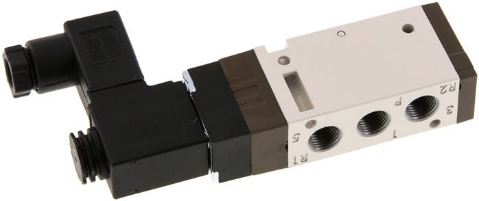 5/2-Wege Magnetventil, G 1/8", Federrückstellung, 24 V AC, Norm-Stecker Grösse 0