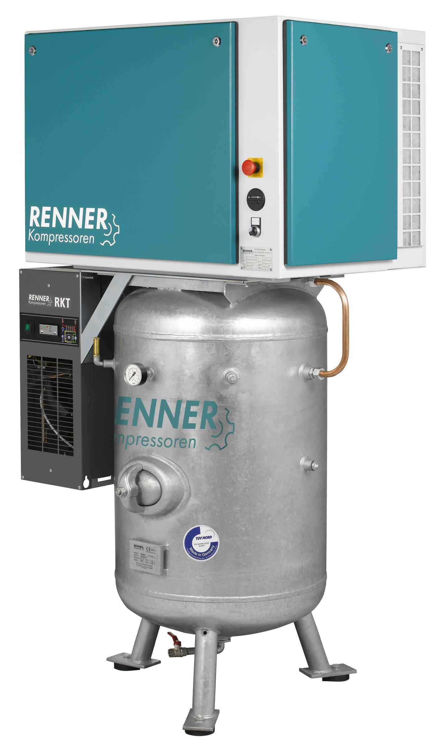 RENNER RIKO 700/270 ST-S-KT Industrie-Kolbenkompressor 10 bar - Kältetrockner, Behälter