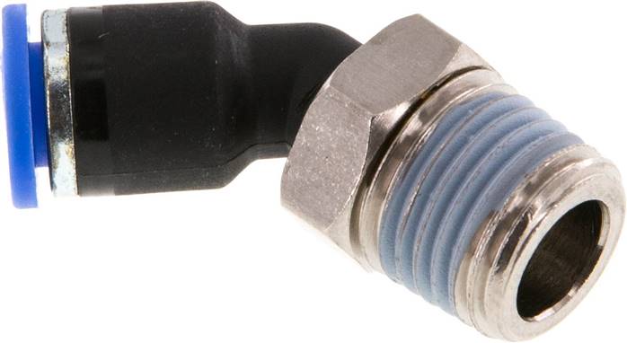 45°-Steckanschluss R 1/4"-6mm, IQS-Standard