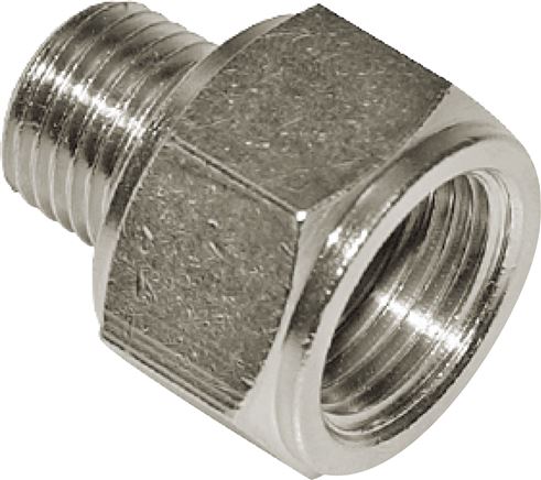 Reduziernippel R 1/2"(AG)-Rp 3/4"(IG), Messing vernickelt