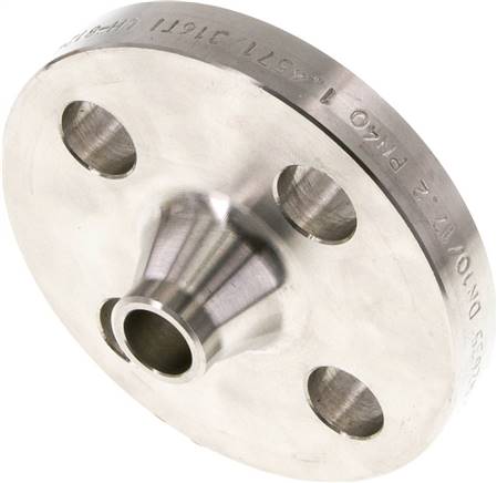 Vorschweißflansch DN10-PN40 (DIN/EN), DIN 2635 & EN 1092-1 (Typ 11), 17,2mm, 1.4