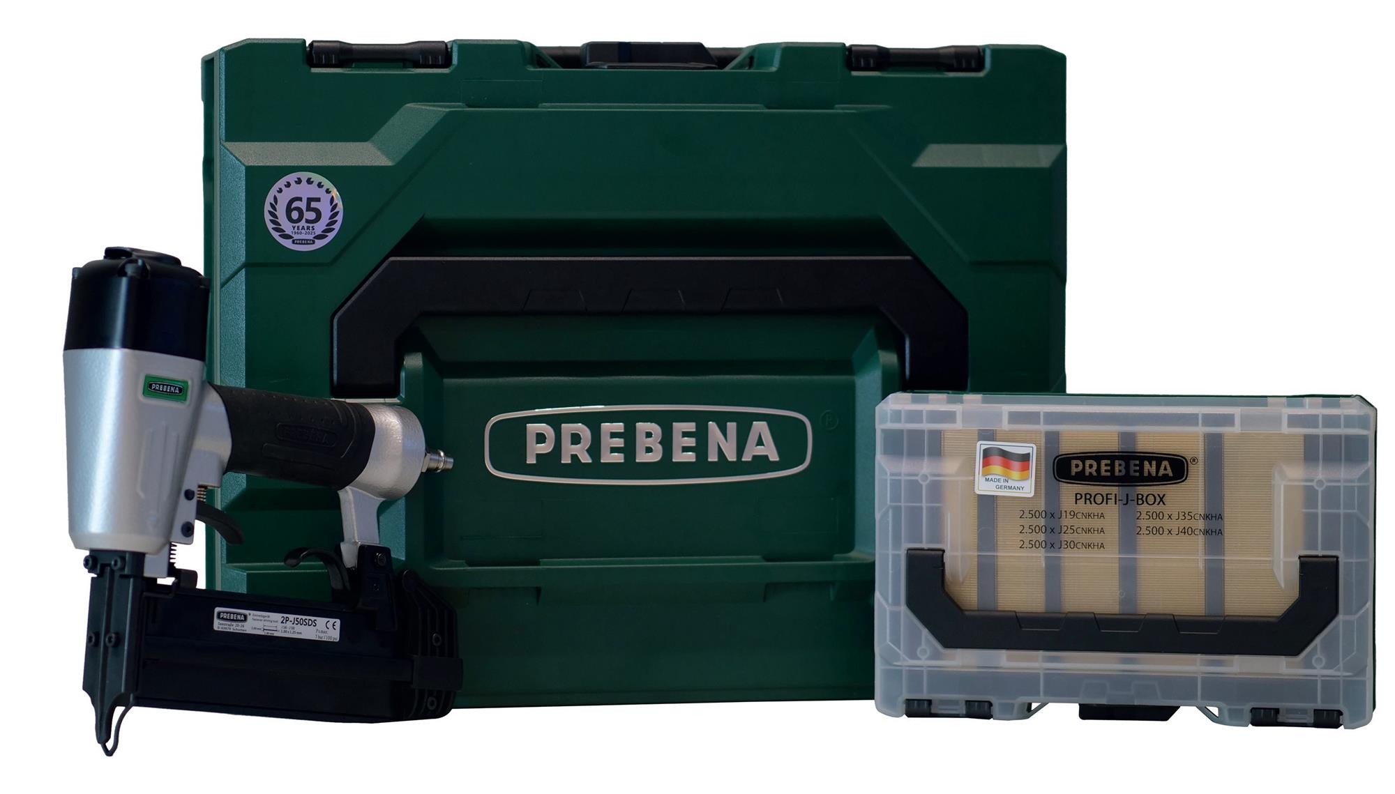 Prebena Druckluftnagler 2P-J50SDS Special Edition mit Profi J Box und metaBOX I Limitierte Auflage!