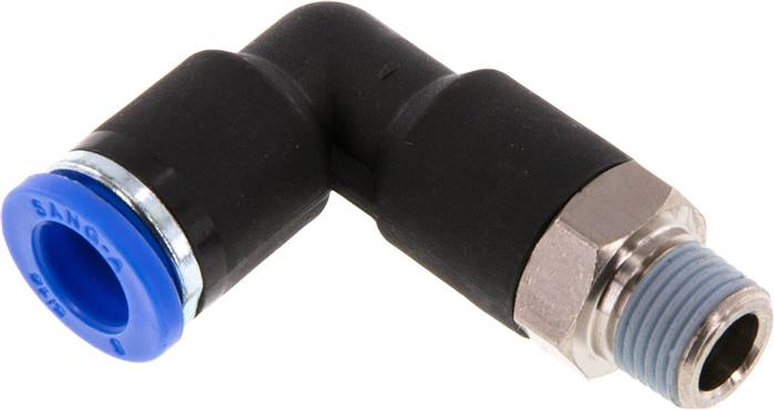 Winkel-Steckanschluss, lang R 1/8"-8mm, IQS-Standard, langer Körper