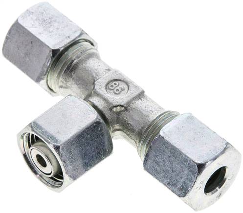 Einstellb. T-Schneidringverschraubung 8 S (M16x1,5), Stahl verzinkt