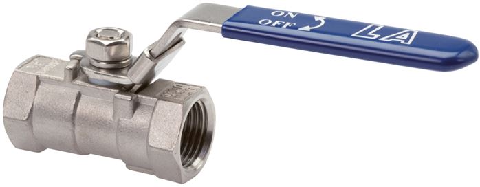 1-teiliger Edelstahl-Kugelhahn, G 3/8", 0 bis 63bar