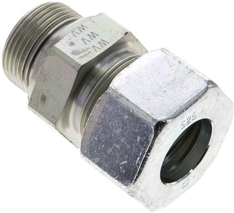 Gerade Schneidringverschr. M 33x2-25 S (M36x2), Stahl verzinkt, Dichtung FKM