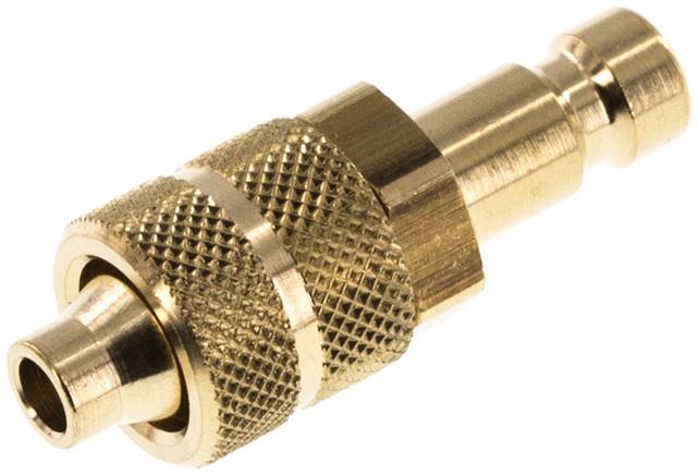 Kupplungsstecker (NW2,7) 6x4mm Schlauch, Messing