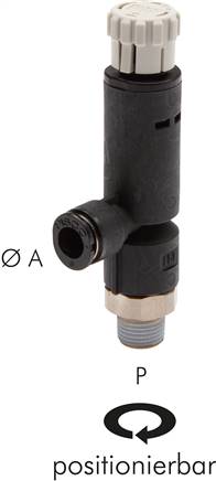Druckregler R 1/8"-6mm, ohne Manometer, IQS-Standard