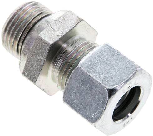 Gerade Schneidringverschr. M 18x1,5-12 L (M18x1,5), Stahl verzinkt, Dichtung FKM