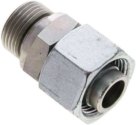 Einstellb. Schneidringverschr. M 27x2-20 S, Stahl verzinkt