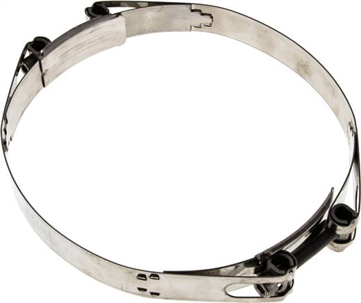 Gelenkbolzenschelle 2-teilig, 196 - 216 mm, 1.4301 (W4)