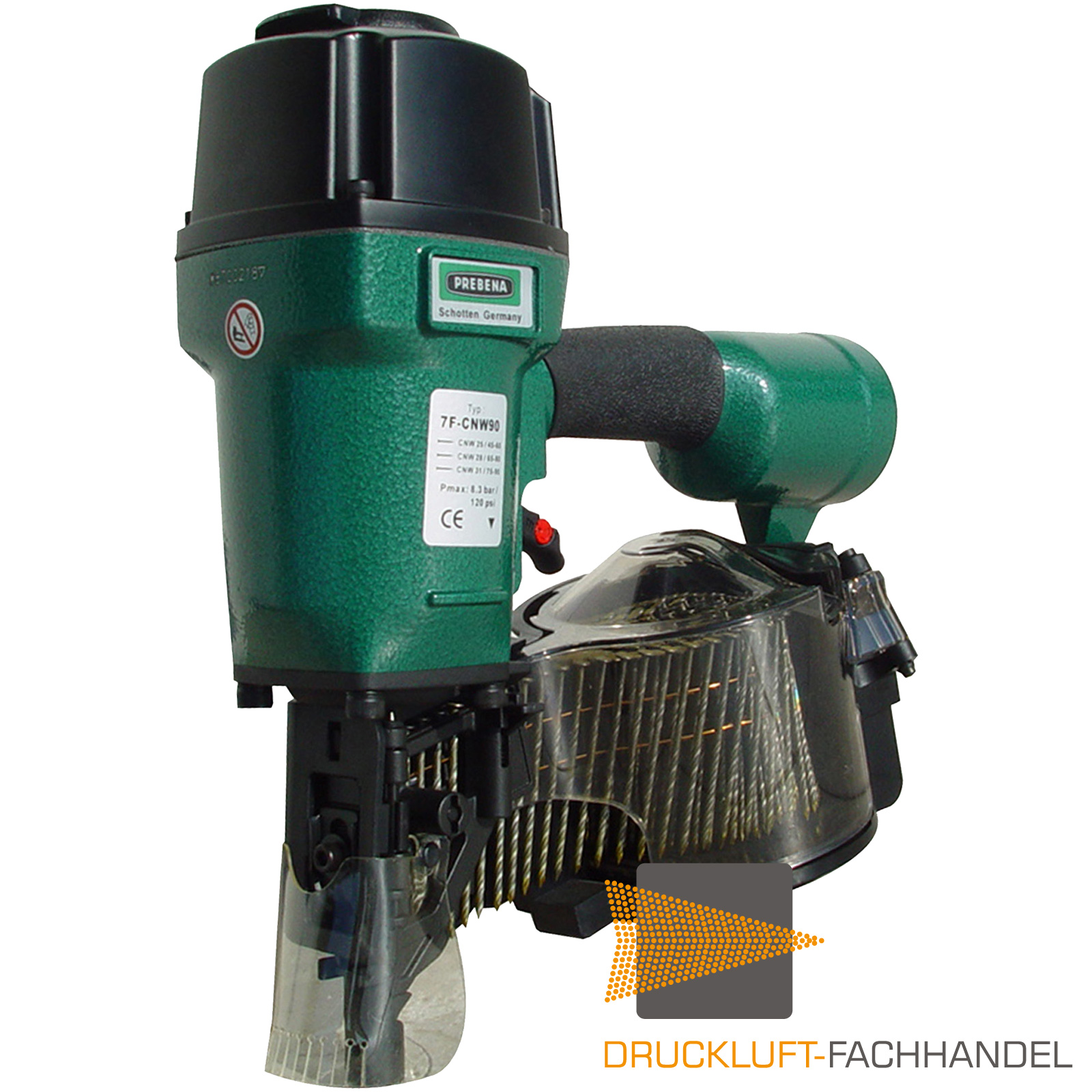 AKTION ABAC Kolbenkompressor L30P inkl. Coilnagler 7F-CNW90 + 40 Packungen Coilnägel CNW31/80BKRI