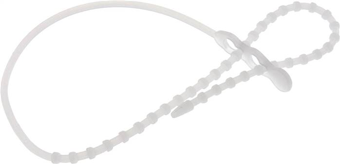 Lösbarer Kabelbinder, 665mm, 2 Befestigungsaugen, natur