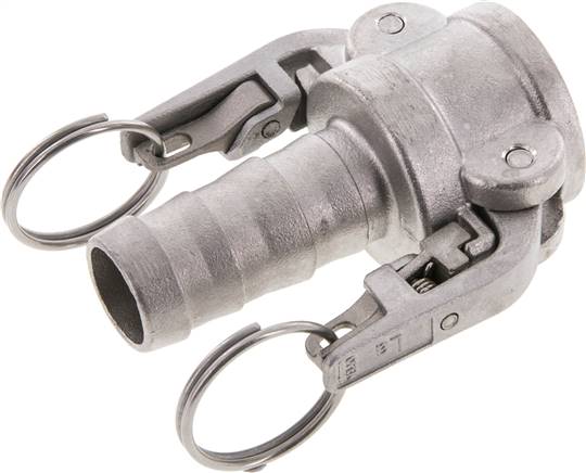 Sicherheits-Kamlock-Kupplung (C) 25 (1")mm Schlauch, Edelstahl (1.4408)