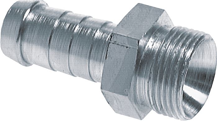 Schlauchnippel M 22x1,5 AG, 14 - 15mm, Stahl verzinkt
