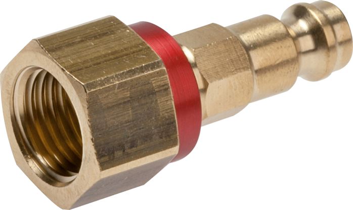 Kupplungsstecker (NW5) G 1/4"(IG), rot, Achteck SW10