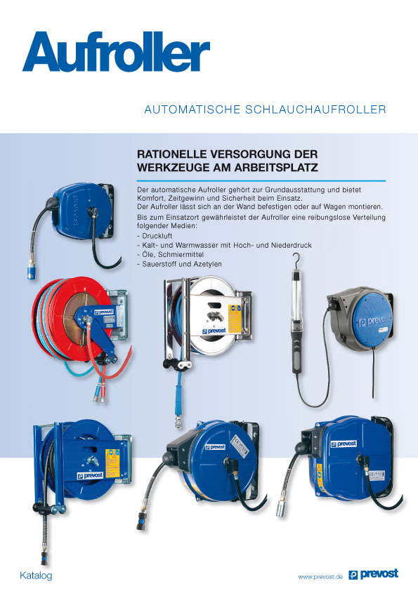 Prevost Industrie-Schlauchaufroller 12 m - 10x14 mm DRF 1012ES mit Sicherheitskupplung ESI 07