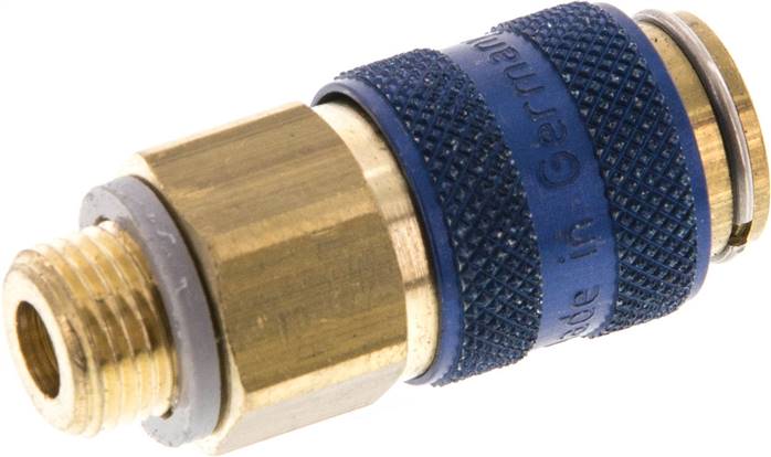 Schnellkupplung (NW5) G 1/8"(AG), Messing, blau