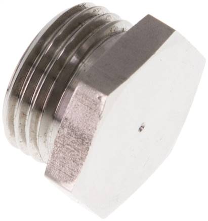 Verschlussstopfen Außenskt. G 1/2", V4A, flach