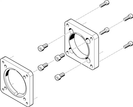 FESTO EAMF-A-95A-120G (558024) Motorflansch