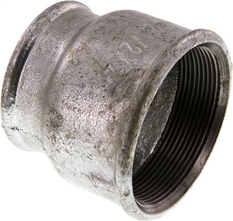 Rundmuffe Rp 2-1/2"-Rp 2", Temperguss verzinkt