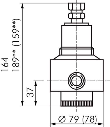 Druckregler, Messing, G 1/2", 1 - 15bar (nicht rücksteuerbar)
