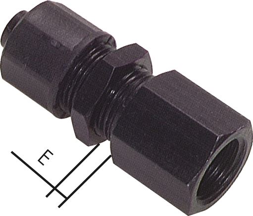 Aufschraub-Schott-Verschraubung G 1/8"-6x4mm,Aluminium