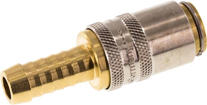 Temperier-Schnellkupplung (gerade) 9mm Zapfen, 9 (3/8")mm Schlauch, ohne Ventil
