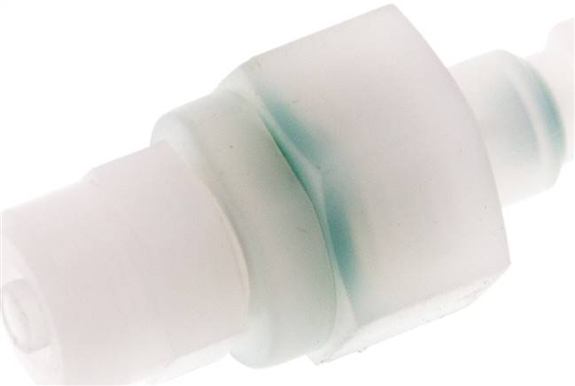 Kupplungsstecker (NW5) 6x4mm Schlauch, PVDF, beidseitig absperrend