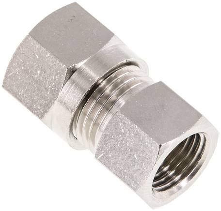 Aufschraub-Schneidringverschr. 10 L (M16x1,5)-G 1/4", Messing vernickelt