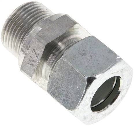 Gerade Schneidringverschr. M 22x1,5-15 L (M22x1,5), Stahl verzinkt