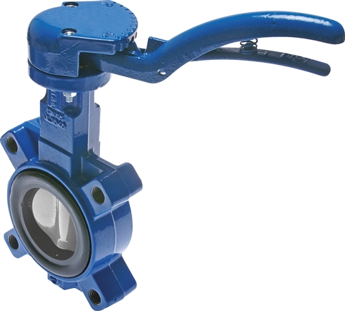 Anflanschklappe 3"-150 lbs (ANSI B 16.5) GGG40/GGG40 epoxidbeschichtet/EPDM