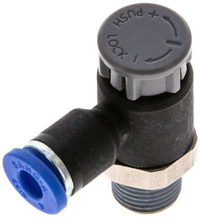 Kompakt-Drosselventil R 1/8"-4mm,abluftregelnd (Standard)