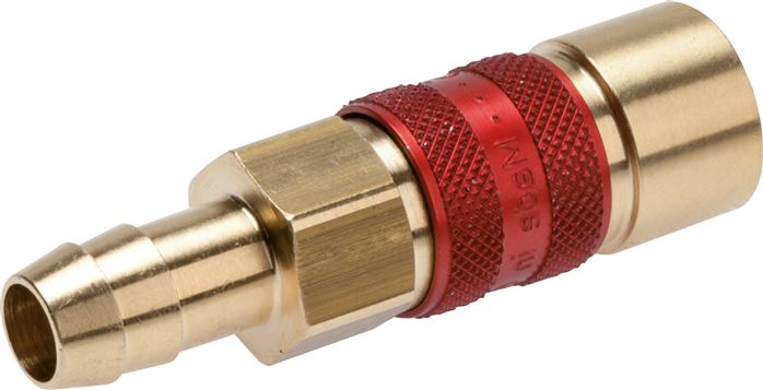 Schnellkupplung (NW5) 6 (1/4")mm Schlauch, braun, Dreieck 9,5 mm