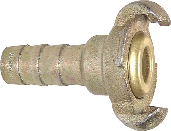 Kompressorkupplung 13 (1/2") mm Schlauch, Stahl verzinkt, Dichtung Messing