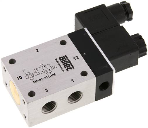 3/2-Wege Magnetventil mit Fremdluftanschluss, G 1/4" (Pilot G 1/8") 115V, 0 bis 10 bar