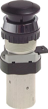 5/2-Wege Drucktaster-Ventil, schwarz (30,5mm), M5, 512