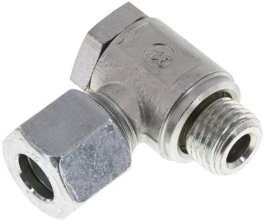 Winkel-Schwenkverschraubung M 14x1,5-10 L (M16x1,5), Stahl verzinkt